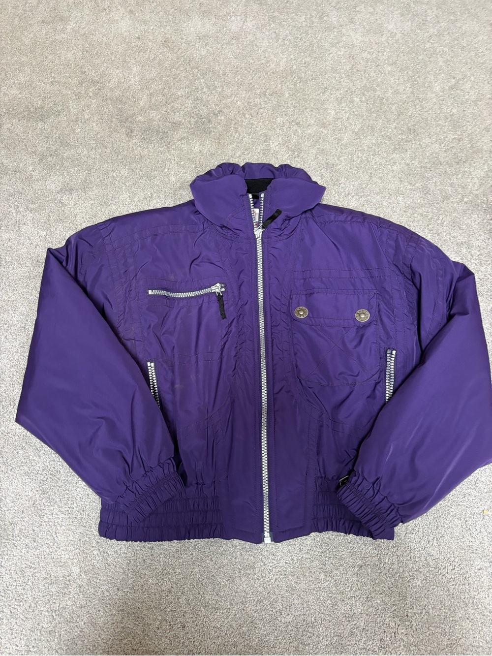 Vintage Obermeyer 90s Purple Ski Bomber Jacket